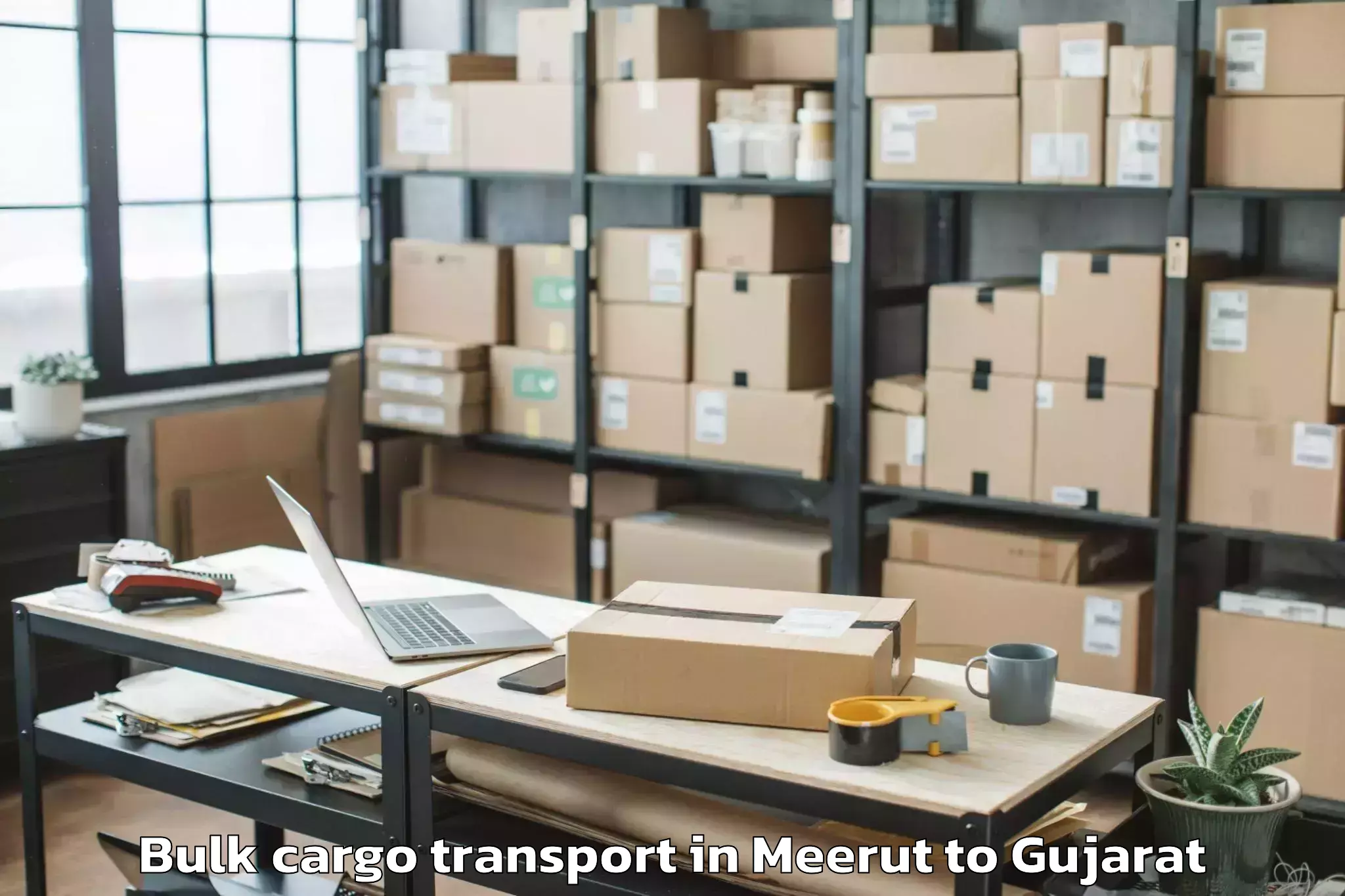 Book Meerut to Adalaj Bulk Cargo Transport